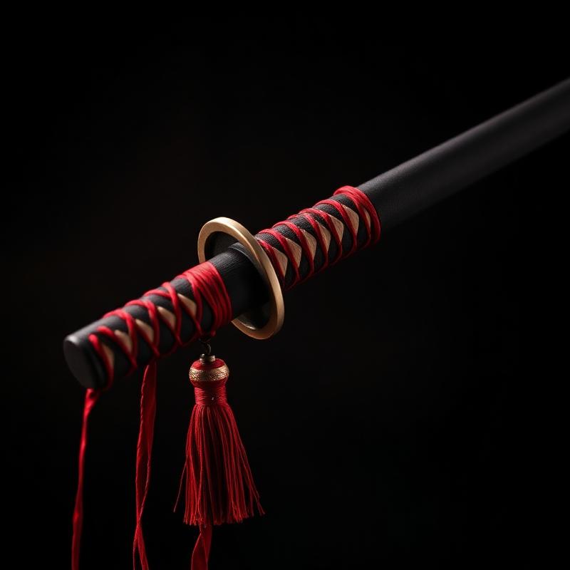 Wushu sword tassel and equipment detail